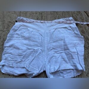 White Linen Shorts